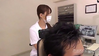 Japanese Dentist Doctor Performs Breast Exam On Her Patient
